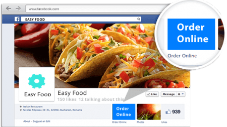 Facebook тестирует функцию заказа еды